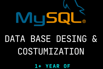 do database design, sql query, mysql and sql server