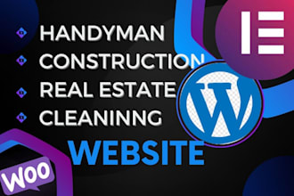 build construction or cleaning or real estate or handyman website design