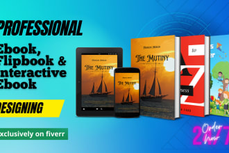 design a professional ebook, flipbook or interactive ebook