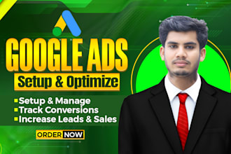 setup google ads, PPC ads, search ads campaigns, manage and optimization