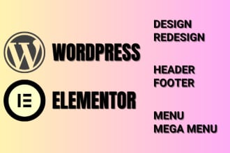 create or fix mega menu header footer of a wordpress website