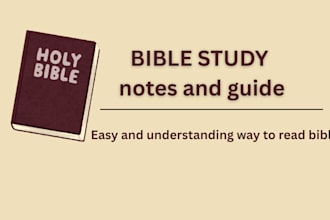 do customize bible study planner , notes and guide for bible study