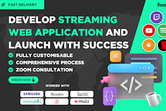 custom webapp streaming application react next node fullstack