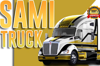 create professional semi truck wrap design