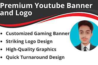 design youtube gaming banner and logo,thumbnail anime banner
