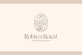 create luxury hand drawn line art logo design