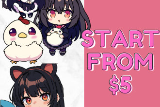 do custom chibi and anime artworks and stickers