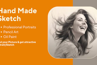 draw professional handmade sketch