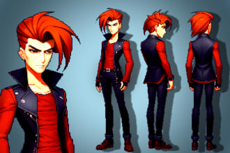 design of characters, monsters and bosses  pixel art games
