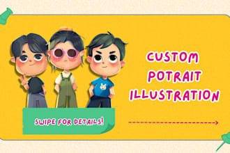 draw chibi character with cute art style and uniqe