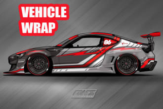 create professional car wrap and racing car wrap
