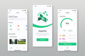do modern mobile app UI UX design for android and ios in figma
