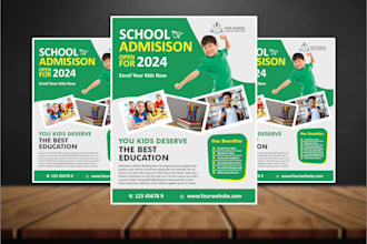 design kids school, college flyer, poster or brochure