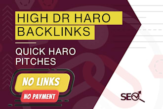 provide you haro backlinks by manual pitches