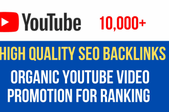 youtube video promotion boost with SEO backlinks for rank