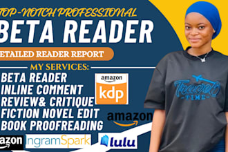 beta read your fiction and nonfiction novel review and provide honest feedback