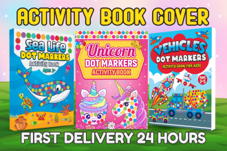 design custom dot markers kids activity book and coloring book for amazon KDP