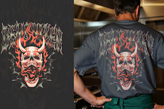 do design skull vector illustration for logo or t shirt