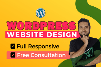 design responsive wordpress website or ecommerce wordpress website