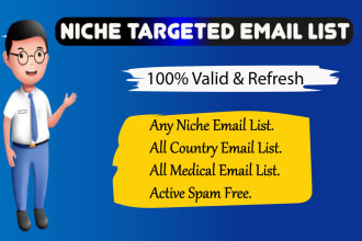 provide niche targeted email list for your business