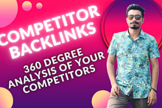 do competitor backlinks with analysis report and create manually high quality