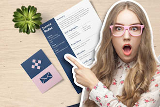 design a professional and attractive resume or CV and cover letter