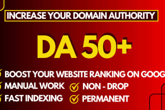 increase website da to 50 plus