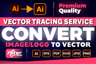 convert to vector, vectorize image, image to vector logo in adobe illustrator