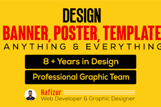 be graphic designer or social media banner design, email template design