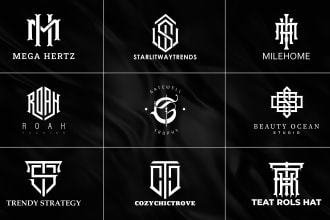 design clothing brand urban streetwear fashion boutique monogram y2k letter logo