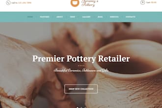 do pottery business website design