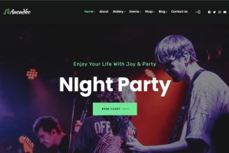do nightclub business website design
