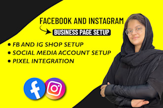 create, optimize, design facebook and instagram business page and shop