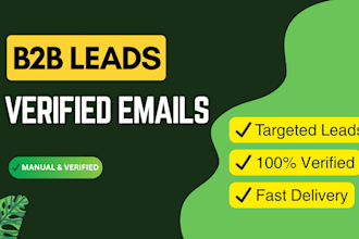 provide verified b2b leads with emails
