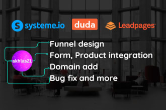 do any task on systeme, duda, leadpages