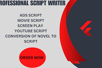 do scriptwriting, movie script screenwriting, screenplay and youtube writing