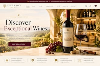 design wine shopify store liquor store beverages website wine ecommerce website