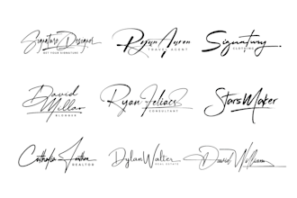 design signature, handwritten, scripted, cursive logo