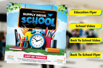do professional back to school flyer design