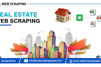 scrape real estate listings from zillow, realtor or any site