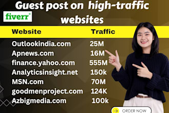 do guest post on outlook india , yahoo finance and others