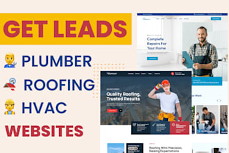 do website design for plumbing, roofing, contractor, hvac