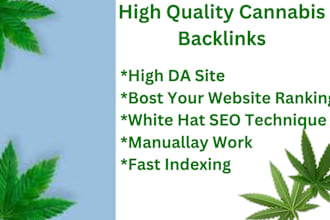 provide you high quality cannabis 150 backlinks