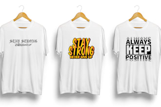 do typography minimalist t shirt design for you