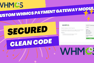 create whmcs payment gateway module for any payment gateway