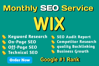 monthly wix SEO services with consult for website