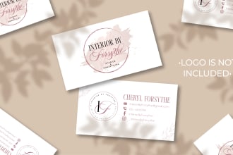 design feminine and stylish business cards for you