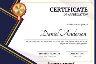 design attractive professional certificate
