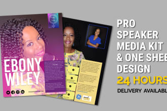 design speaker kit, one sheet, electronic press kit, epk
