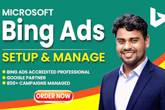 setup and manage microsoft bing ads PPC campaigns for leads